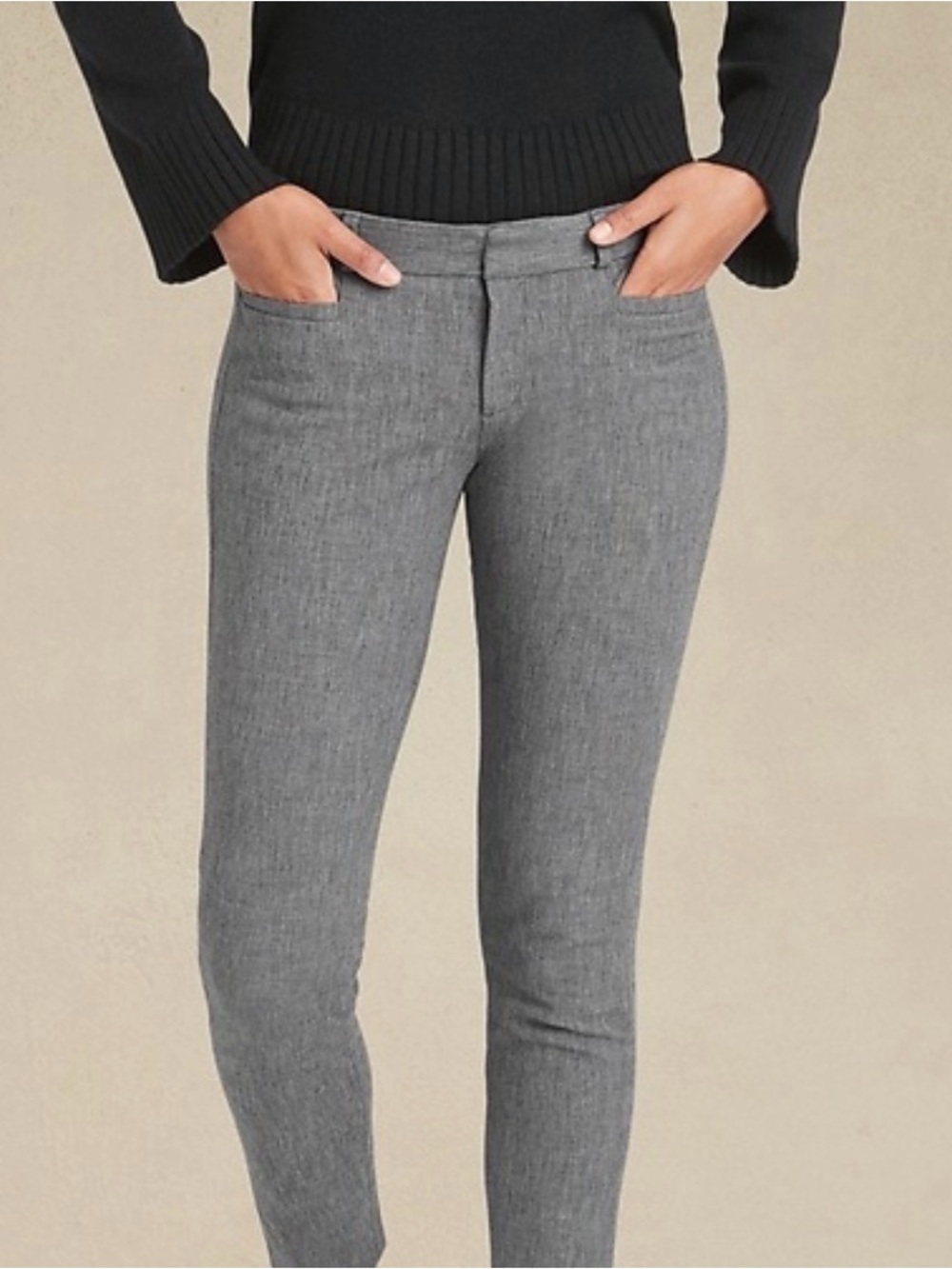 Banana Republic Gray Slim Stretch Capris